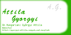 attila gyorgyi business card